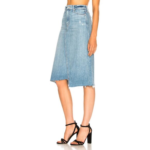 Mother Denim "A Step Midi" Denim Skirt in "Misbeliever", size 26 - Picture 14 of 14